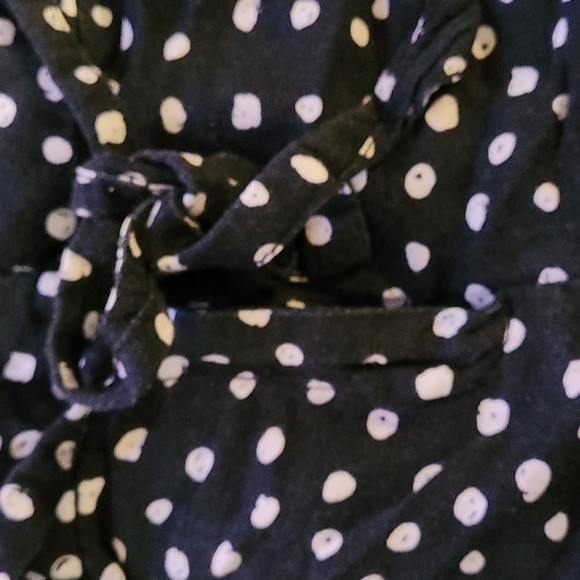 black and white tie shorts - Picture 3 of 4